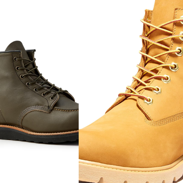 red wing boots  and timberland boots